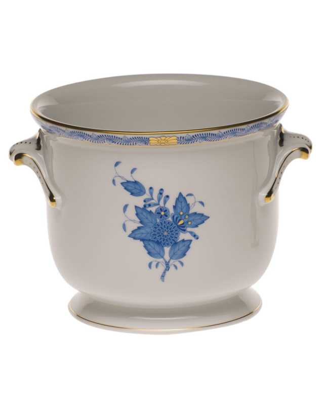 Chinese Bouquet Blue Small Cache Pot
